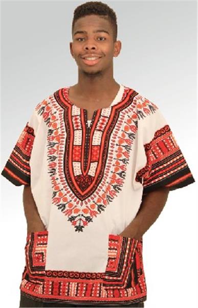 red and white dashiki