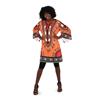 Traditional Print Dashiki Dress Black