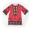 Traditional Print Dashiki Dress Black