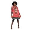 Traditional Print Dashiki Dress Black