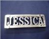 7 Letter Chrome Plated Name Belt Buckle