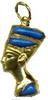 18K Double sided Nefertiti Pendant