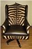 Zebra Hide & Leather Office Chair