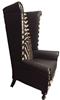 Burchell Zebra Hide Wingback Chair