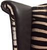 Burchell Zebra Hide Wingback Chair